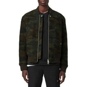 ALLSAINTS Bastion Wool Blend All Over Camo Full Zip Bomber Mens Jacket Size XL